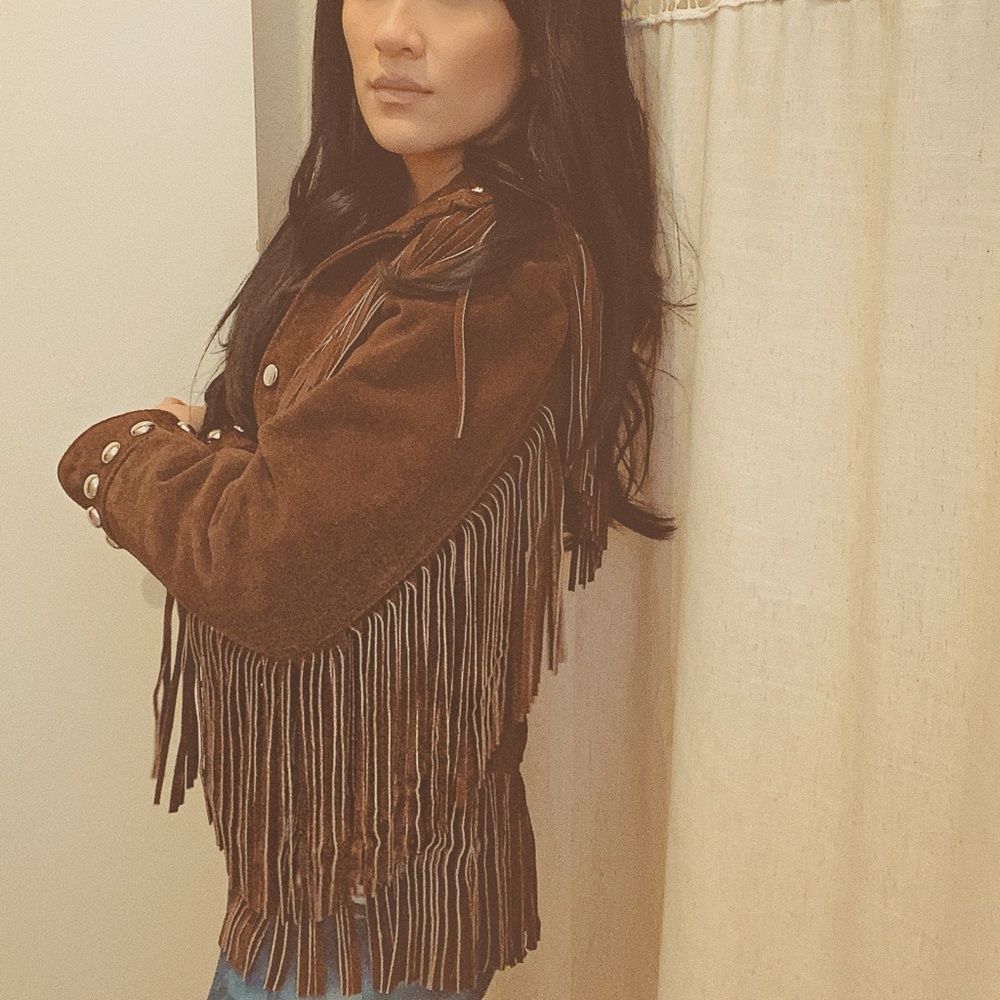 Understated Leather fringe jacket